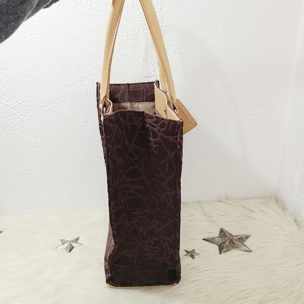 Diane von Furstenberg Vase tote bag brown jacquard fabric